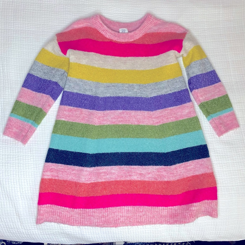 Striped Baby Gap Sweater Dress 2T VGUC